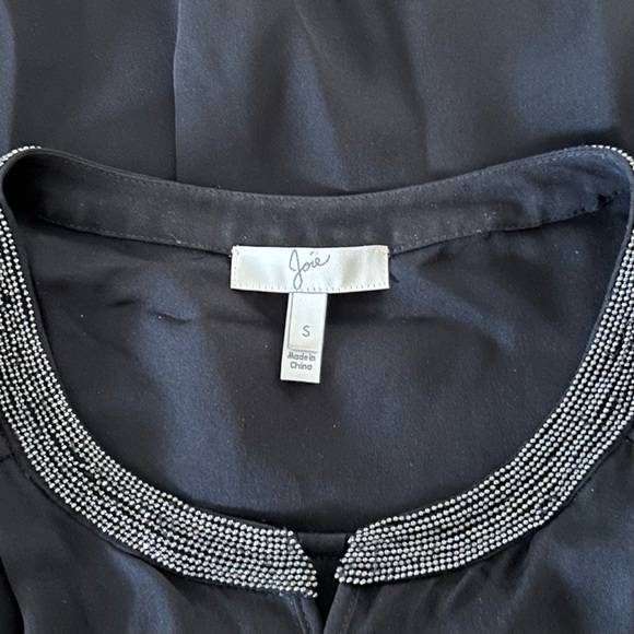 JOIE Silk Krishna Beaded Neck Tunic Blouse - Picture 11 of 11